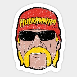 Cracked Hulkamania Sticker